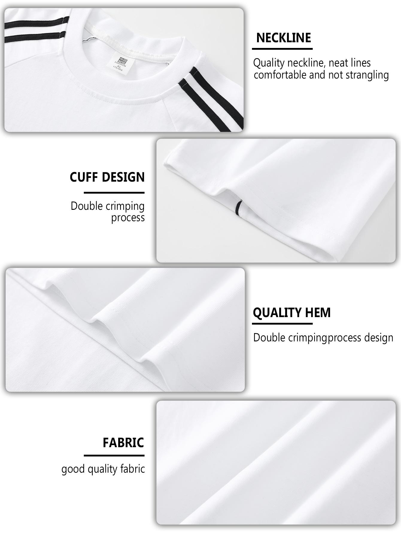 Men’s retro two-stripe raglan sleeve T-shirt, Y2K athletic oversized tee, casual streetwear sporty top for summer