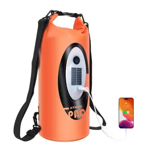 Solar/Battery Powered Waterproof Hiking Camping Backpack Outdoor Climbing Sport Bag with Bluetooth Speaker ,Big Capacity