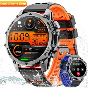 Men's Fitness Smartwatch, 1.52-inch round HD display, supports Bluetooth calls, fitness tracking, heart rate monitoring, and over 120 workout modes. IP68 water-resistant smartwatch, compatible with Android and iOS. Accessories, Gifts