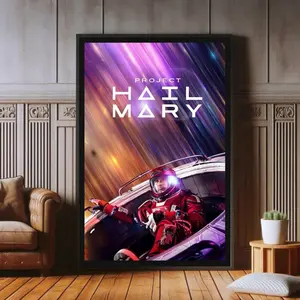 Project Hail Mary Inspired Sci Fi Poster, Space Astronaut Wall Art, Futuristic Galaxy Print, Minimalist Movie Style Poster Decor, Gift For Sci Fi Lovers Home Office Room Decor