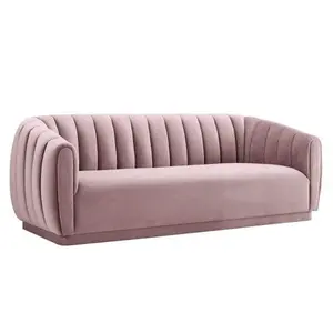 ARNO Handmade Mauve Velvet Sofa, Multiple Color Options, Assembled