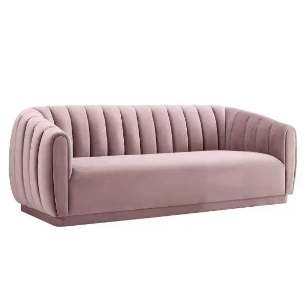 ARNO Handmade Mauve Velvet Sofa, Multiple Color Options, Assembled