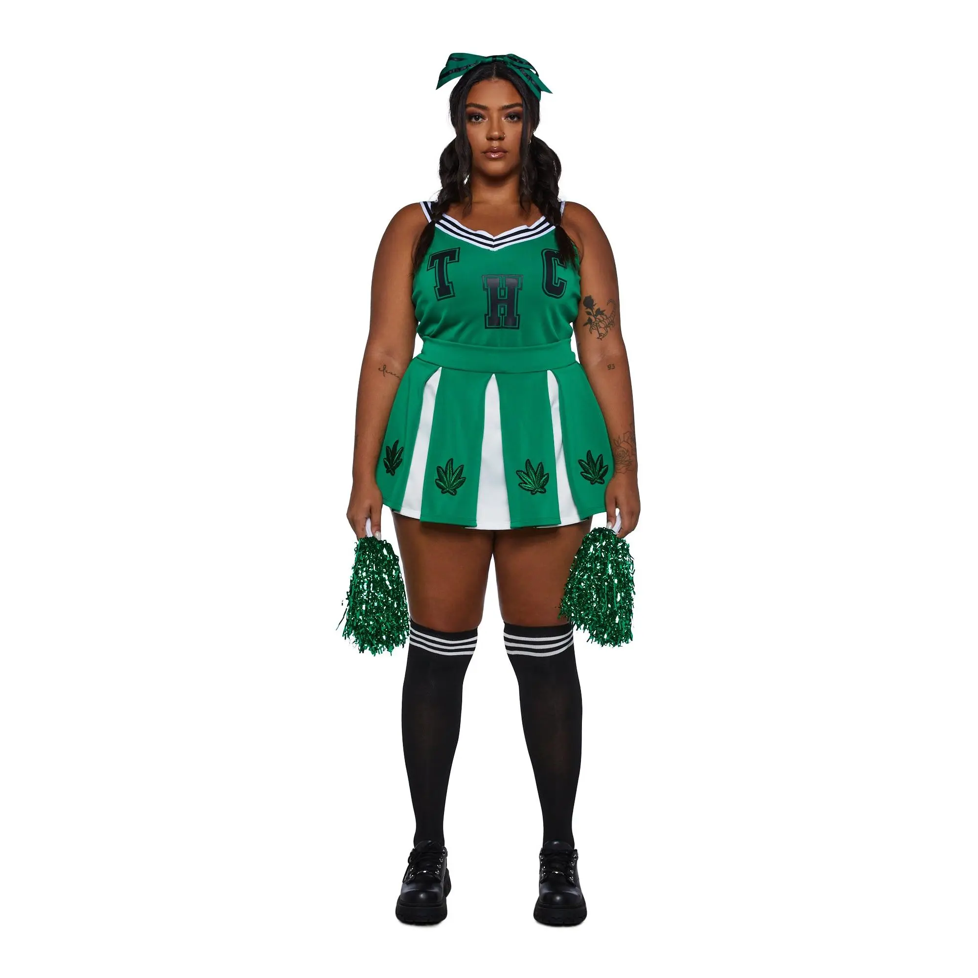 Plus High Spirited Cheerleader Costume Plus High Spirited Cheerleader Costume