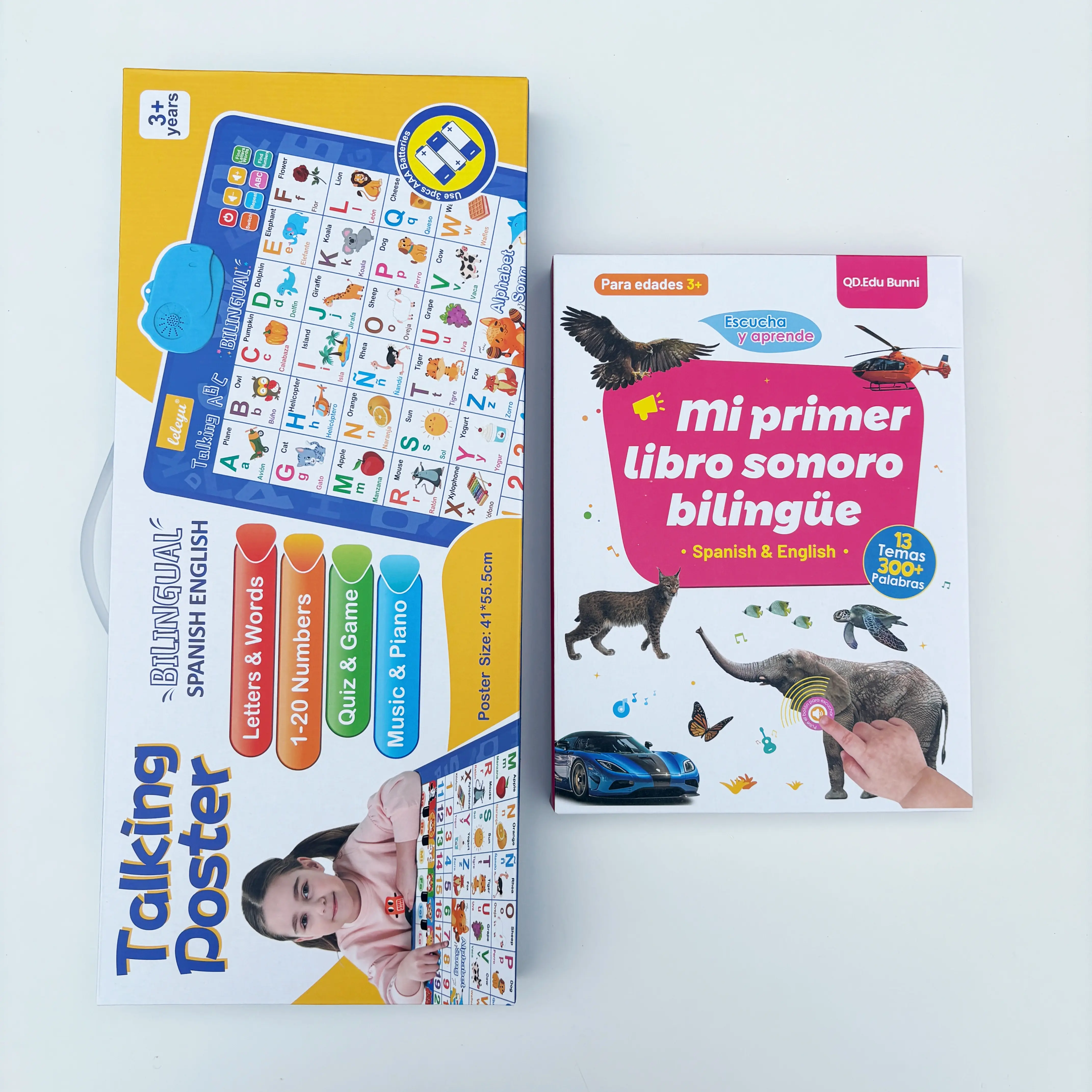 Set Bilingüe Cartel azul+Libro Sonor