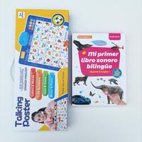 Set Bilingüe Cartel azul+Libro Sonor