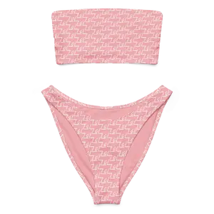 The LoL Bandeau Bikini (Pink) – Soft, Stretchy, and Effortlessly Flattering