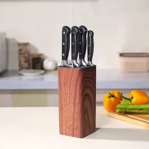 Wooden Knife Block Holder, Kitchen Utensil Storage, Empty Knife Stand, Safe Universal Knife Rack, Countertop Organizer, Kitchenware