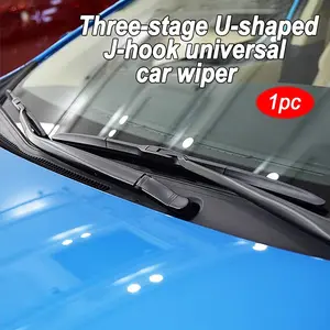 Universal Three-Stage Soft Rubber Wiper Blade, Quiet and Durable, Multiple Sizes Available, Suitable for Front Windshield, Car Accessories