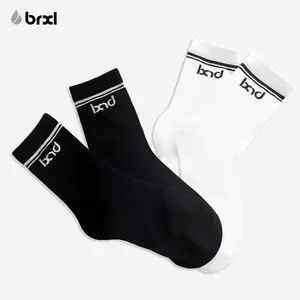 BRXL 【Discount for live】Athletic Socks Logo Socks Seamless No Show Socks Stackable Sports Socks Ribbed Cuff Design Comfort Fit No Slip Grip for Casual Wear Running Yoga Gym Everyday Outfits
