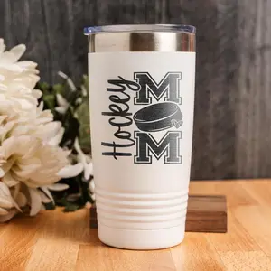 Hockey Mom Tumbler Laser Engraved 20 oz Stainless Steel Mug, Hockey Gifts, Hockey Gifts for Mom, Hockey Mom, Hockey Mothers Day Gift