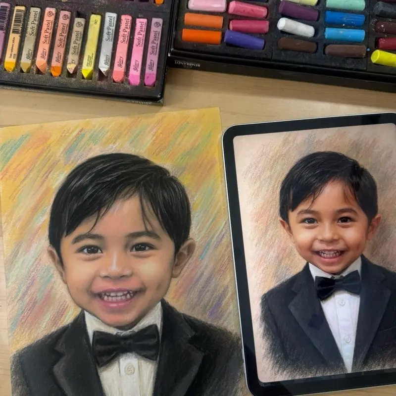Hand-Drawn Custom Portraits [messege seller the photo you want to be hand drawn]