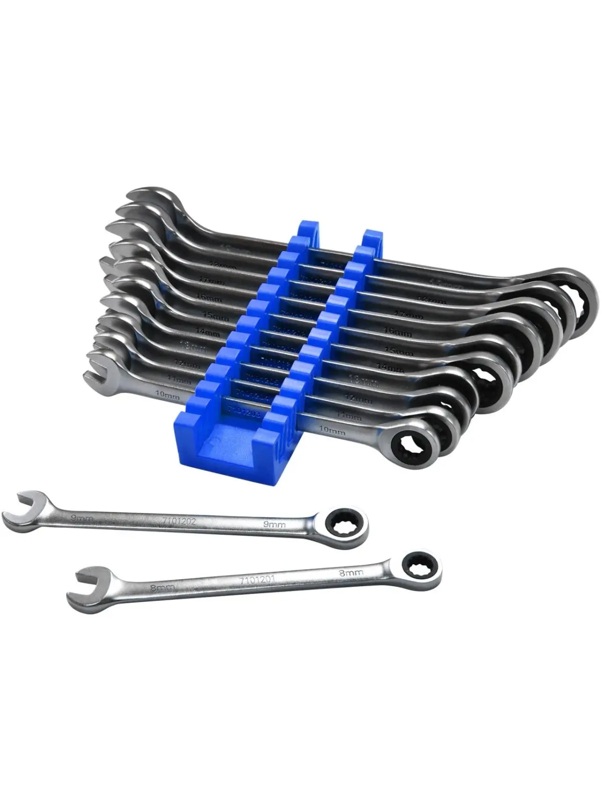 Astro Pneumatic Tool AO71012 12-Piece Ratchet Wrench Set - 8-19 mm Sizes, Super-Thin Head for Tight Spaces, 72-Tooth Ratcheting Mechanism, Chrome Polished Finish, 8-19Mm