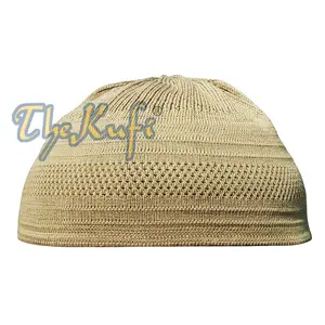 Dark Hazelnut Color Cotton Stretch Knit Kufi Hat Skull Cap Cap