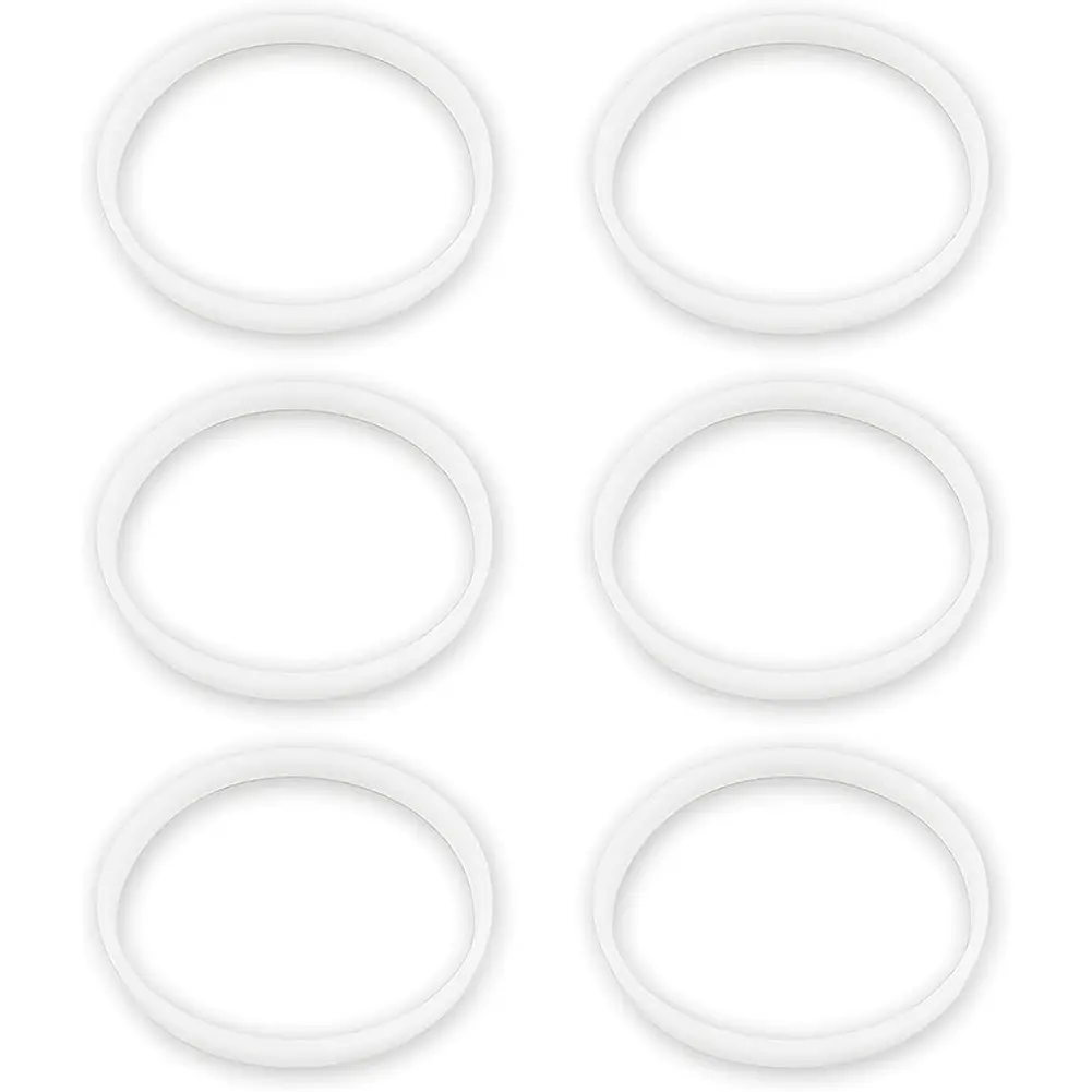 6 Pack Rubber Gaskets Replacement Seal White O-Ring for Ninja Juicer Blender Cups Replacement Parts Seals BL770 Small