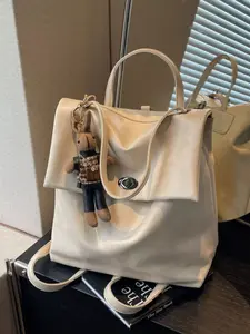 Leather Flap Backpack Bag