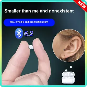 Invisible Earphones Mini Headphones V5.2 Bluetooth TWS In-Ear Earbuds Noise Reduction Wireless Sleep In-Ear Earbuds With Micr