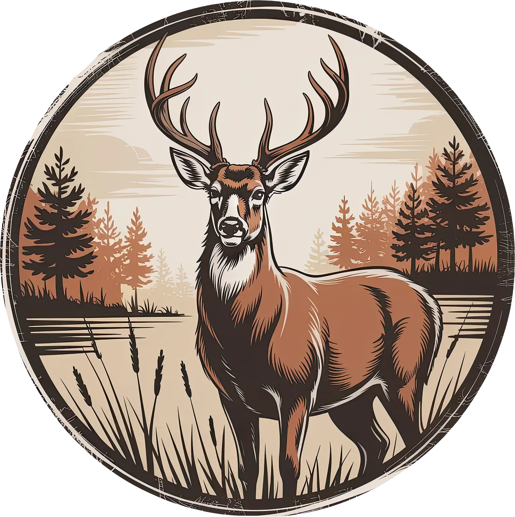 DTF Transfer – Deer Scene Multi Sizes (AN-DR001) DTF Transfer – Deer Scene Multi Sizes (AN-DR001)