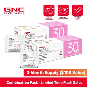 discount bundle-GNC Women's 30+ Vitapak, 5-in-1, 30 Count Multivitamin for Stress & Bone Support, Skin Support, Healthcare, Edible Dietary Supplement, New Year New Me Stack