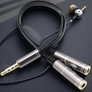 3.5mm Audio Splitter 1-to-2 Headphone Mic Adapter - Hi-Speed AUX Y-Cable, Compatible with Phone/Tablet/Laptop, Multi-Function Stereo Sharing Converter for Music/Gaming/Live Streaming