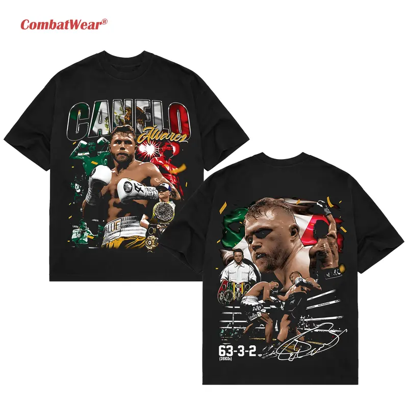 CANELO 63-3-2 TEE, Retro Fight Night Graphic Shirt, Vintage Boxing Tee, Streetwear Boxing Graphic T-Shirt Gift for Fighters