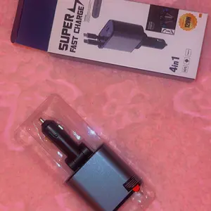 Product Review of 4-in-1 Retractable Car Charger, 100W USB-C Fast Adapter with Lightning Cable & Dual Ports for iPhone, iPad, AirPods, Samsung, Google Pixel from P**🤎