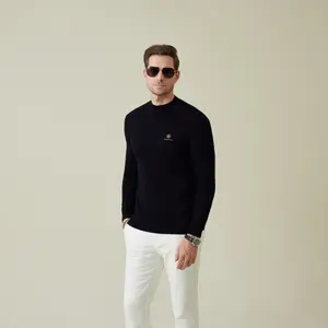 RAIDY BOER merino wool crew neck pullover sweater for men