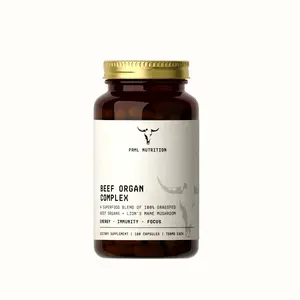 Beef Organ Complex - 180 Capsules - Nootropic & Adaptogen Enhanced - Energy, Immunity, Focus Boost