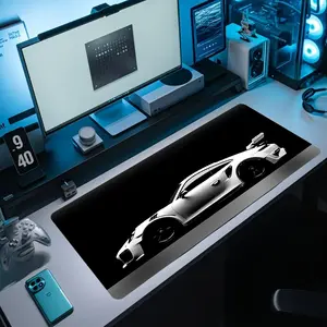 Extra-Large Desk Mat Suitable for Keyboard & Mouse - Non-Slip Rubber Base, Odorless Smooth Surface with Sports Car Design Desk Pad, Large Computer Mat for Office, Gaming Setup, Durable for Desk