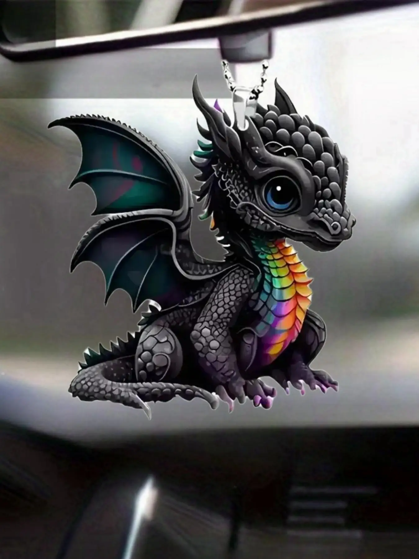 Colorful Dragon Design Keychain, Acrylic Keychain for Bag Decoration, Cowboy Style Bag Decoration for Women & Men, Trendy All-match & Exquisite Keych