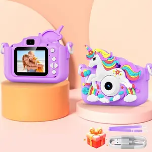 Unicorn Design Instant Camera Toy with 6 Color Filters, Digital Camera, 1 Count Pocket Camera Toys for Party, Picnic, Family Selfie, Birthday Gift for Girls Boys