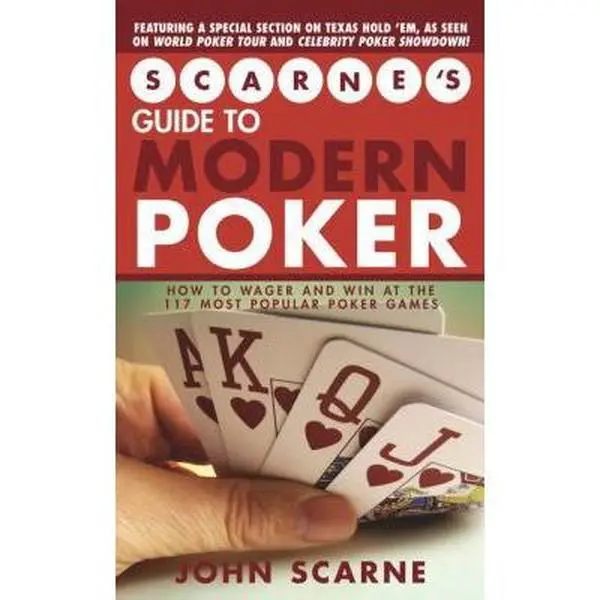 USED Book - SCARNE'S GUIDE TO MODERN POKE R - Ffeaturing Texas Hold 'Em by John Scarne (Paperback) - english