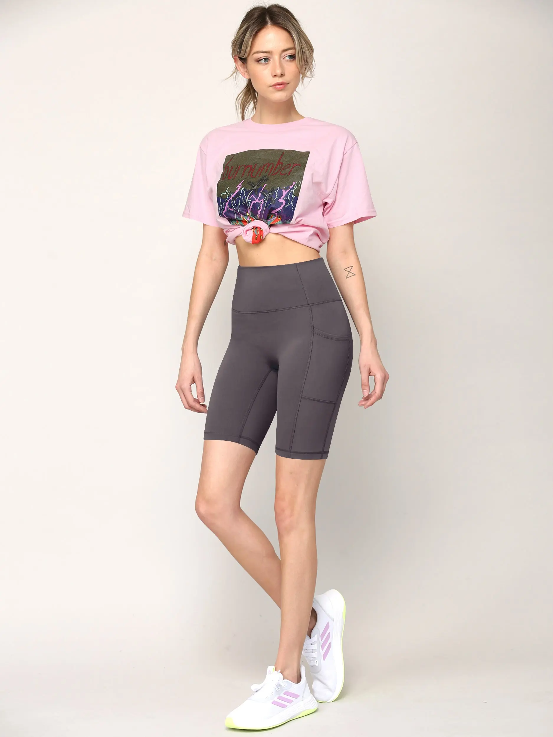 WB3023 Women's Compression Biker Shorts Leggings with Soft Brushed & Breathable Stretch Fabric