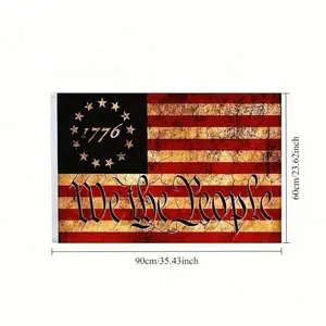 American Patriotic Flag, "We the People" 1776 Constitution Flag - 2x3ft/3x5ft, American Patriotic Outdoor Banner, Suitable for Home and Patio Decoration
