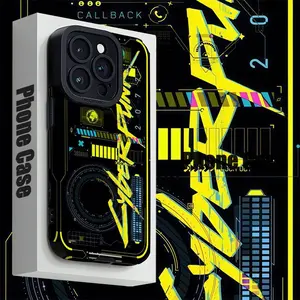 Phone Case: Cyberpunk Style Pattern Phone Case for iPhone Phone Case Compatible with Iphone 17 Pro Max Air 16 15 14 13 12 11 Pro Max X XR XS Max 8 7 Plus, Anti-Drop Frosted Back Cover