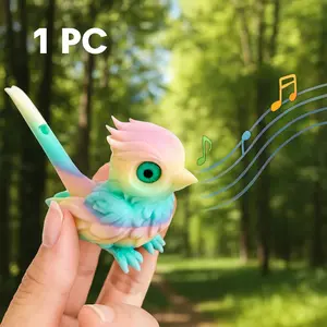 3D Printed Realistic Whistling Bird Sculpture, Training with Water Fillable Mouth, Interactive Pet Training Tool, Fun Bird Whistle, Colorful Bird Shape Whistle with Lanyard Noise Makers, Easter Basket Filler Party Favors, Ideal Gift, Animals