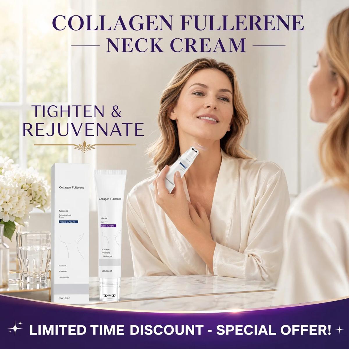 5-Roller Collagen Neck Firming Cream 50g for Neck Care, Hyaluronic Acid & Vitamin C+E Infused, Massage Rollers for Wrinkles & Double Chin Reduction, Edema Relief (Suitable for Wrinkled Skin), Reduces Wrinkles, Collagen Blend, Body Care Routine, Neck Area