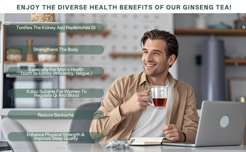 Product Introduction of Ginseng Five Treasure  Wolfberry Tea Men's Health Mulberry Herbal Tea 20/40/60bags - Beverage 12