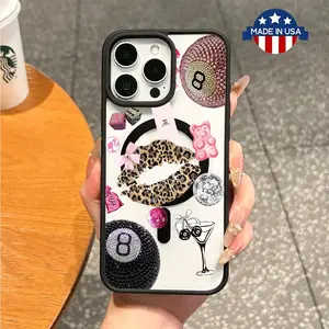 Leopard print billiards glass Shockproof phone case, suitable for iPhone 17 Pro Max 17Air 11 12 13 14 15 16 Pro Max Plus protective case, affordable price, anti drop retro high-end Sitka
