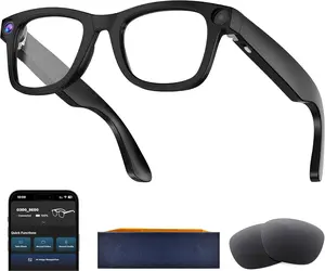 Smart Glasses Smartglasses Ai-Glasses Outdoor Recording Translation Bluetooth Sunglasses UV Protection 8MP HD SmartGlasses with Anti-Shake, Voice, Calling, Waterproof