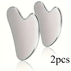 2pcs Advanced Stainless Steel Scratch-Free Beauty Tools, Durable Metal Facial & Body Massage Board, High-Quality Skincare Accessories