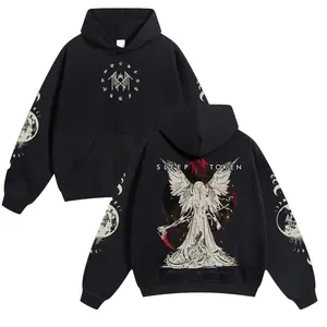Sleep Token Unisex T-Shirts, Crewneck Sweatshirts & Pullover Hoodie For Autumn Winter Thick Warm Sleep Symbol Fan Style Retro Print Versatile For Ins Street Style Couples Outfits Top Choice For Boyfriend Gift Fabric Menswear Casual Fit FGD