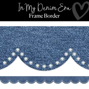 In My Denim Era Rhinestone Bulletin Board Border