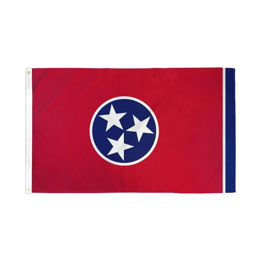 2x3ft Tennessee Flag Polyester Banner - Dye-Sub Print, Bold Colors, Hangable, Header Tape Included, Indoor Wall Hanging Backdrop, Boxed Festive Party Home Event Decor, Birthday Party Decor