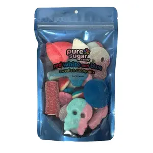 LIMITED! Red, White & Blue Swedish Candy Mix - 1/2 Pound Sweet and Sour Snack Mix