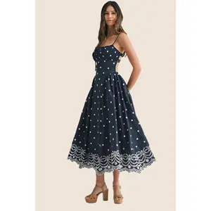 Madeline Embroidered Midi Dress
