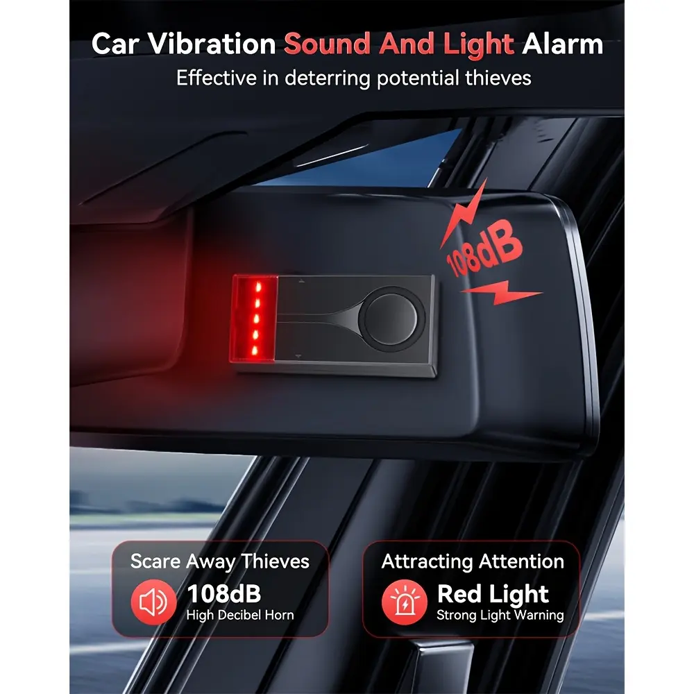 Car Alarm System with Remote Control, 108db Vibration Sound Light Alert, Wireless LED Flashing Security Lights, Includes 2 Alarms - TikTok Shop Car Alarm System with Remote Control, 108db Vibration Sound Light Alert, Wireless LED Flashing Security Lights, Includes 2 Alarms - TikTok Shop