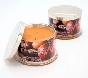 HomeWorx by Slatkin + Co. S/2 18oz Candles - Dark Harvest