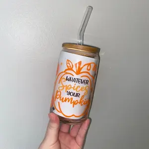 Whatever Spices your Pumpkin Glass Can
