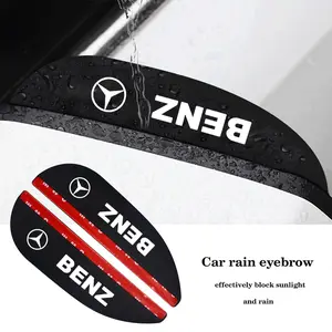 2-Piece Car Rearview Mirror Rain Eyebrow, Universal Fit for Mercedes-Benz Amg W203/w206/w220/w205/w211/w212, Automotive Safety Driving Accessories