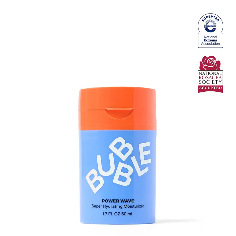 Bubble Skincare Power Wave Super Hydrating Cream, Aquaxyl-Infused Selfcare Moisturizer for Daytime Dry Skin